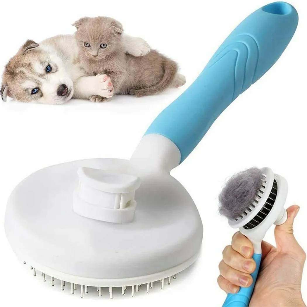 

Pet Self-cleaning Grooming Brush Dogs Cats Brush 3in1 Set Of Combs In Short And Long Hair Fur Comb Demelt Cleaning Accessories