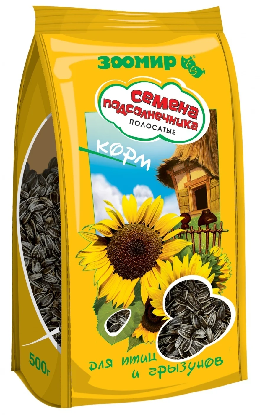 ЗООМИР Семена подсолнечника 500гр ПАКЕТ 4608