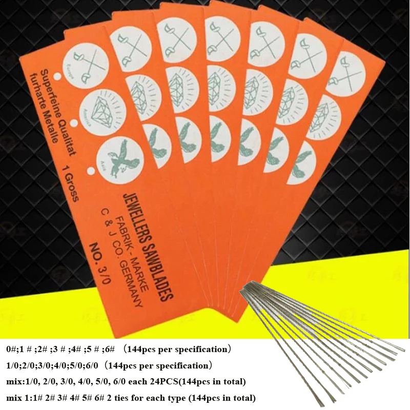 

Алмазная проволочная пила, лезвие для резки ювелирных изделий, металлической резки, инструменты ручной работы, 12/144 шт., 1 шт.