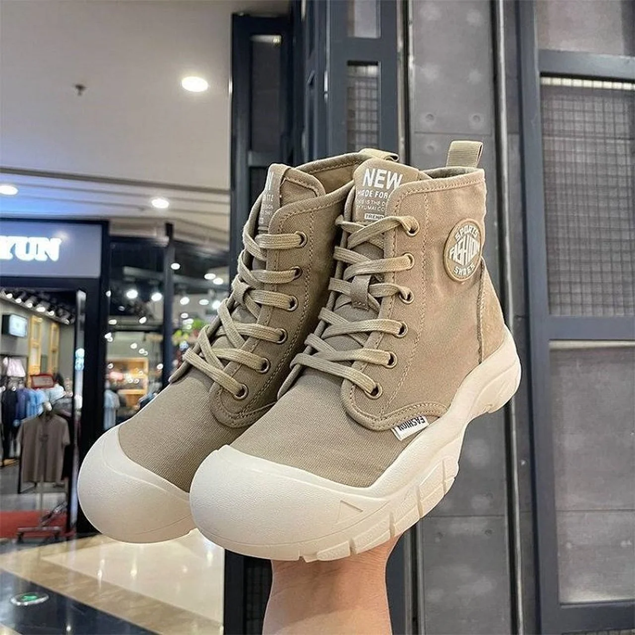 

Женские холщовые туфли с высоким берцем, удобная Уличная Повседневная обувь на мягкой подошве, Нескользящие, для прогулок, осень