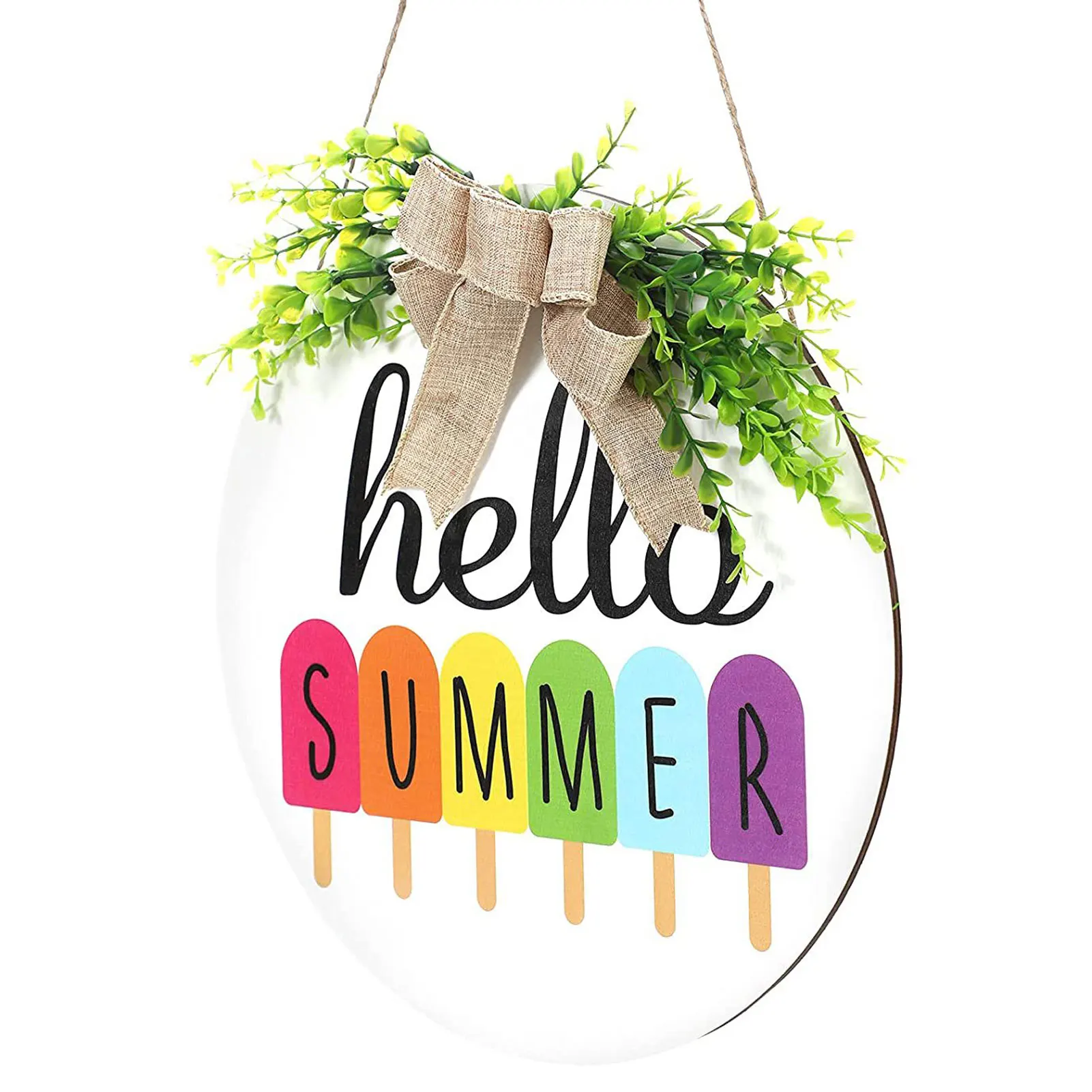 

Hello Summer Welcome Sign Wooden Hello Summer Door Sign Welcome Decorations Summer Wreaths For Front Door Outdoor Decorations 11