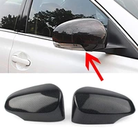 1 pair carbon fiber pattern side mirror cover caps rearview mirror cover trim modified patrs compatible for 14 18 corolla