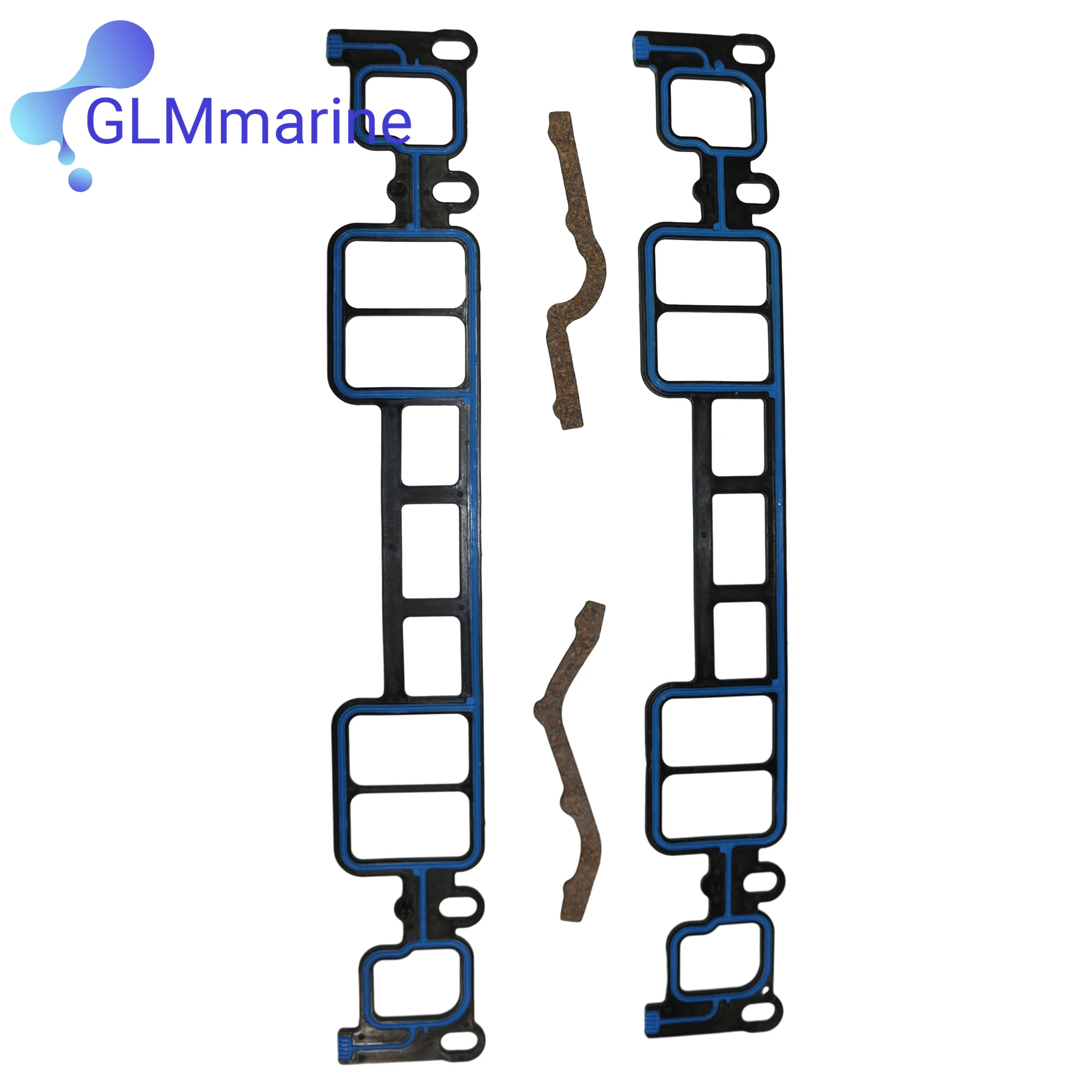 

2 x Комплект прокладок для впускного коллектора 3857662 для Volvo Penta MerCruiser пр. 5,0 5,7 L V8 Vortec 807473A1 18-0488