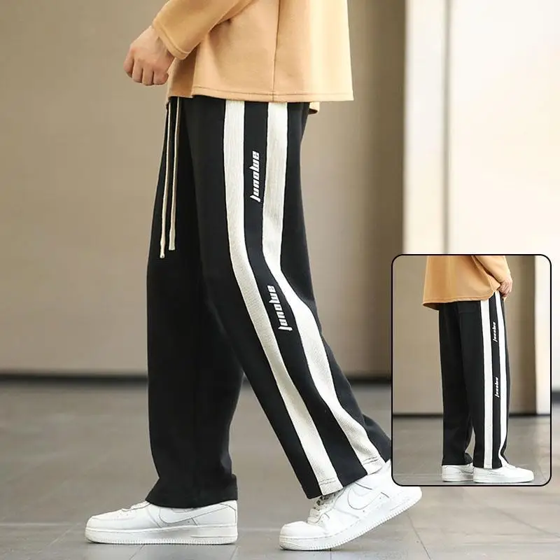 Loose Jogger Pants Men 2022 New Style Autumn Winter Elastic Waist Trendy Casual Outdoor Sweatpants Trousers Pantalons Hommes