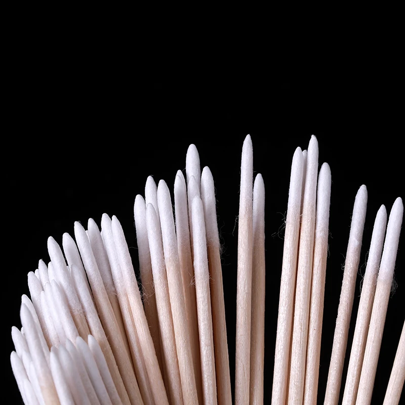 Cotton Swab 1000PCS Woody Sticks Toothpick With On The Tip To Cleaning Microbrushes Ear Fioc Buds Cosmetics 100MM Cotton Swab