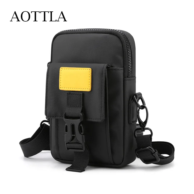 

AOTTLA Crossbody Bags Anti-Theft Men's Bag Nylon High Quality Shoulder Bag Teenager Casual Messenger Bag Travel Mini Small Bags