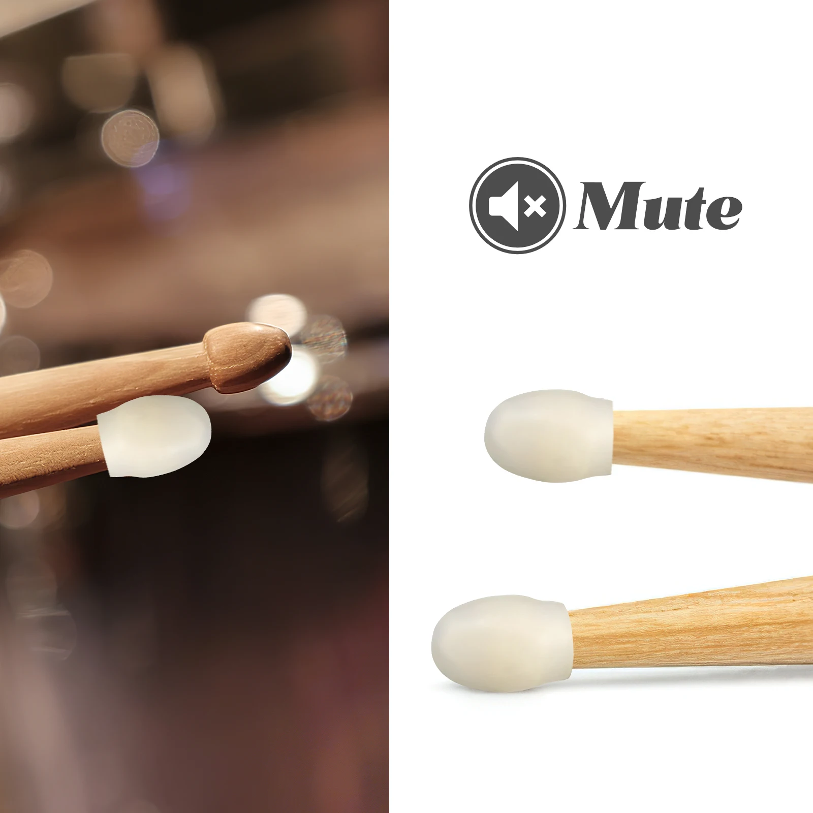 10 шт. силиконовые рукава для барабанных палочек защитная бесшумная крышка