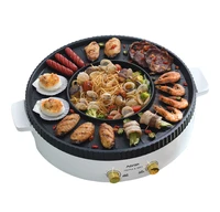 electric hot pot bbq pan grill hotpots steamboat multifunction frying cooker