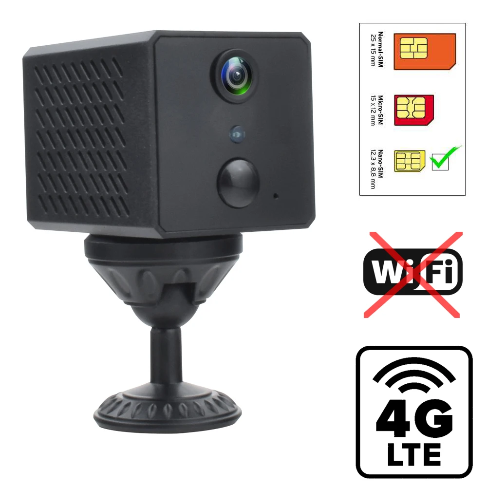 Камера видеонаблюдения WD82 Mini инфракрасная камера 4G с функцией ночного видения