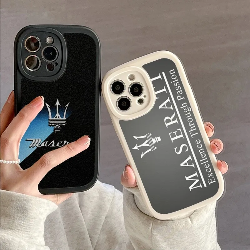 

Maserati Sports Car Phone Case 2023 For IPhone 14 11 12 13 Lambskin Silicone Pro Max Mini X XR XS 7 8 Plus Couple