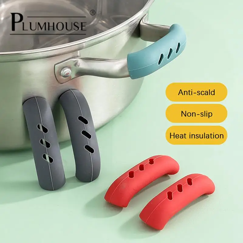

2pcs Silicone Heat Insulation Oven Mitt Glove Casserole Ear Pan Pot Holder Oven Grip Anti-hot Pot Clip Home Kitchen Accessories