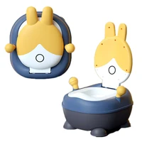 0 7 years old baby toilet cartoon rabbit soft girl potty training seat backrest potty training chair with handles folding pot