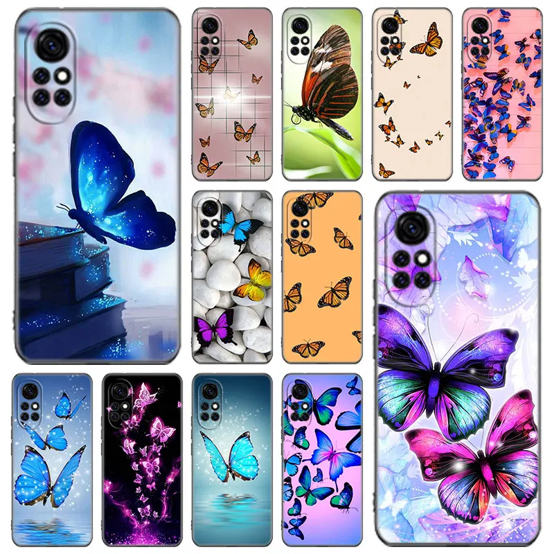 Cool Butterfly Aesthetic Phone Case For Huawei Honor 60 50 SE 30S Mate 30 20 10 Lite 40 Nova 9 8 Pro Y60 8i 7i 7SE 5T Premium |