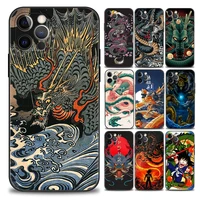 fashion dragon ball z animal pattern phone case for iphone 11 12 13 pro max 7 8 se xr xs max 5 5s 6 6s plus black soft silicone