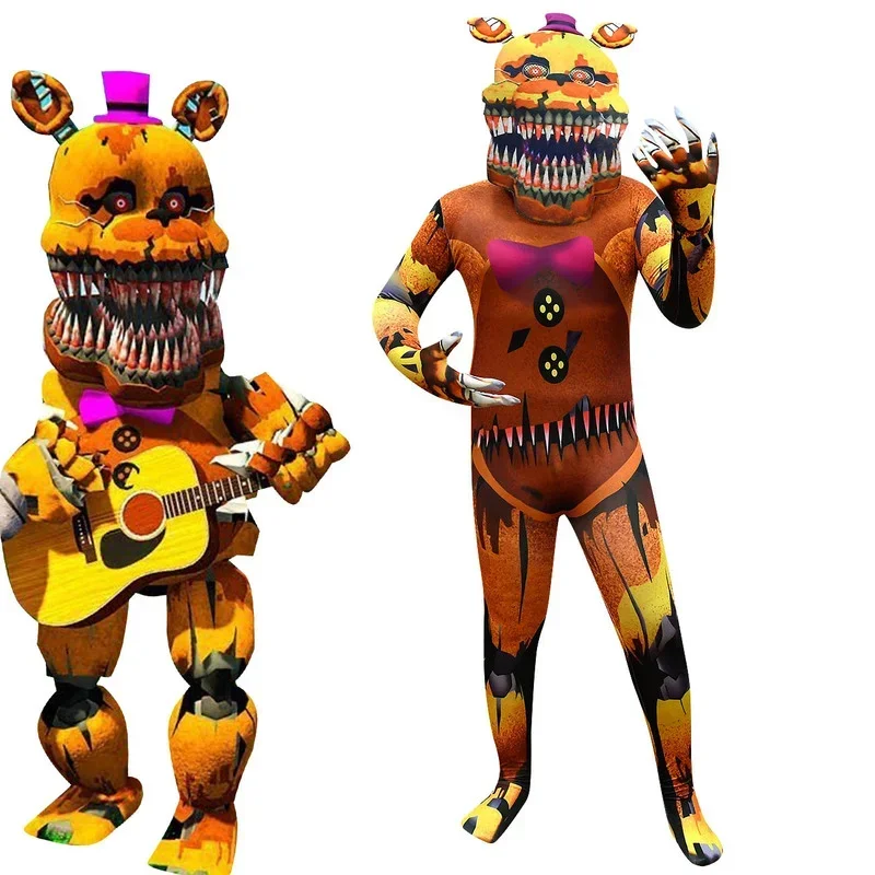 Костюм медведя Бонни с героями мультфильмов 2021 игра FNAF Foxy Chica Bonnie Freddy костюмы для