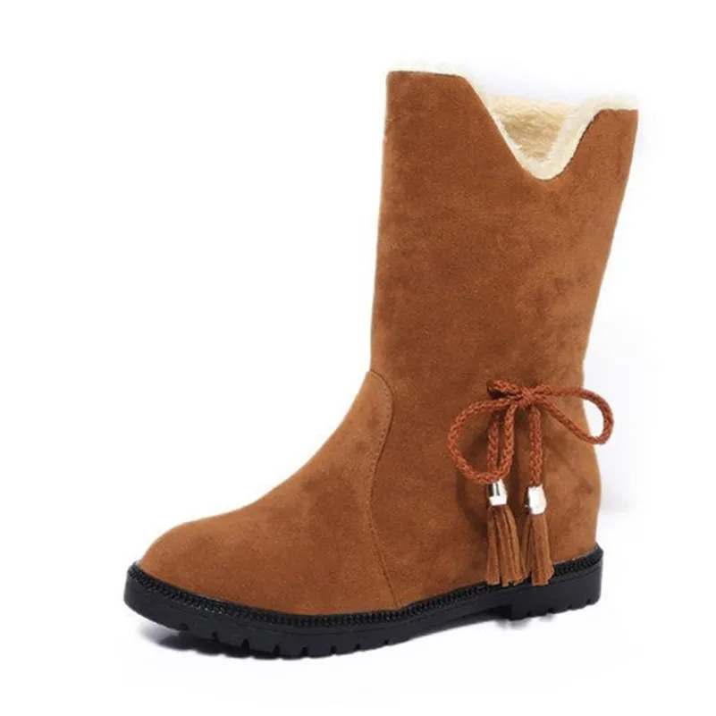 

Autumn and winter women's snow boots non-slip flat-bottomed mid-calf female boots to keep warm two-wear cotton women's boots