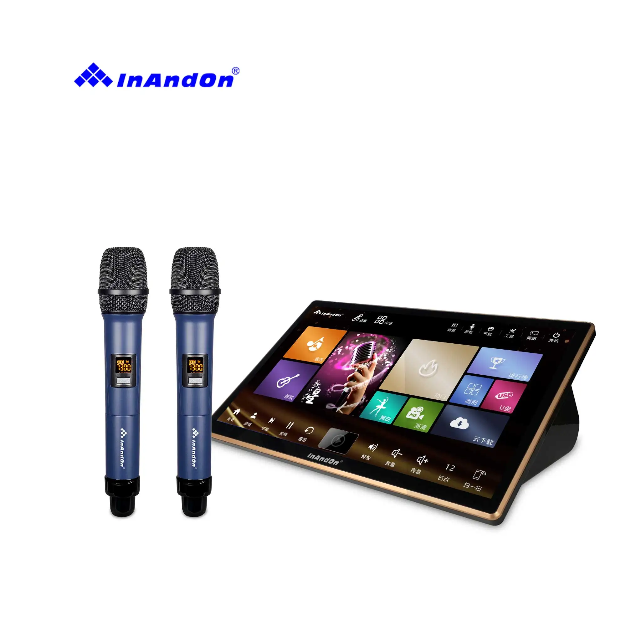 

InAndOn 2022 18.5 5in1 1T Karaoke Player Home Party New Design 4k Output Karaoke Machine Portable Karaoke System