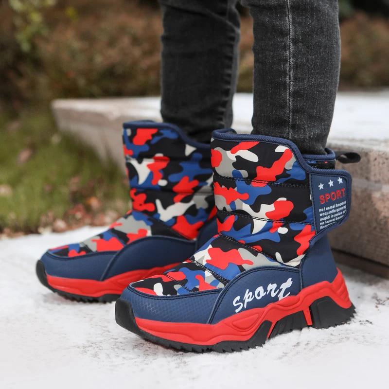 2022 Children Shoes Girls Boys Plush Waterproof Boots Fashion Sneakers Comfortable Warm Snow Boots Baby Princess High Top Boots enlarge