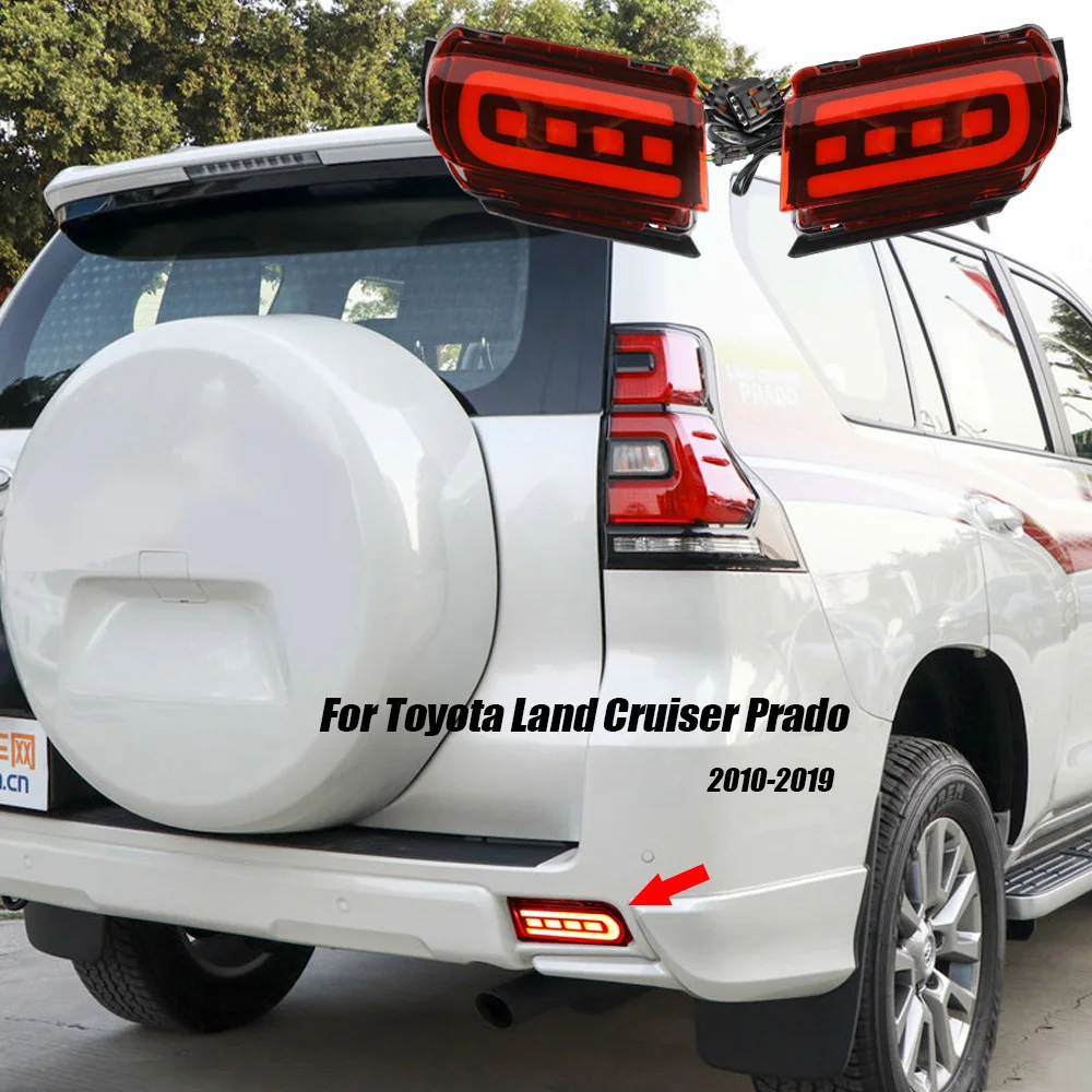 

Автомобильные дневные ходовые огни, задние фонари заднего бампера для Toyota Land Cruiser Prado 150 2010-19, 12 В