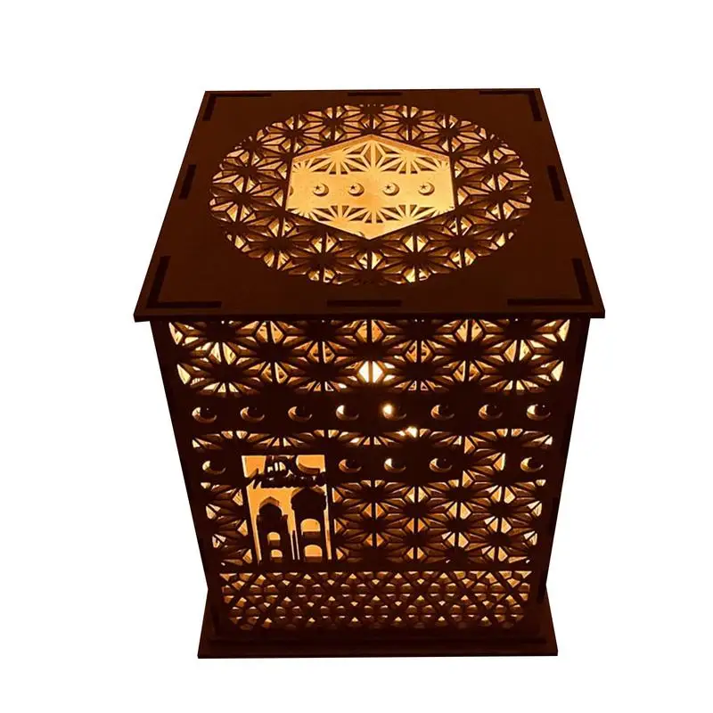 

Eid Mubarak Lights Wooden Ramadan Eid Al-Fitr Home Ornament LED Night Light Lamp For Muslim Islamic Ramadan Party Wedding