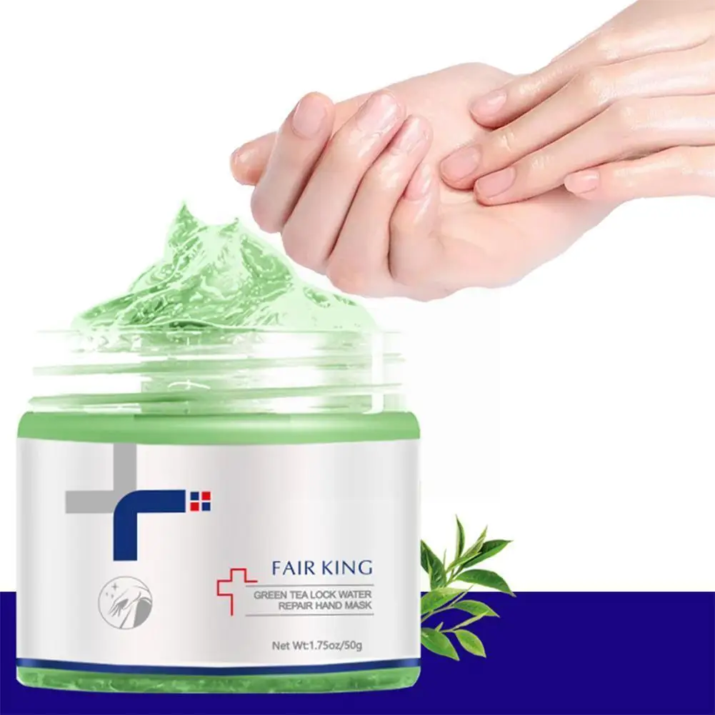 

Green Tea Lock Water Repair Hand Mask Nourish Moisturizing Hand Cream Anti-aging Film Hand Calluses Exfoliating Whitening J6L0