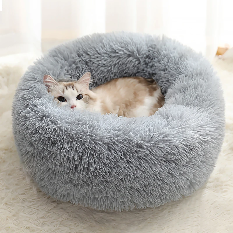 

Super Soft Pet Dog Bed Cat's house Round Plush Bed For Cats Warm Sleeping Bag Large Puppy Cushion Mat Portable Cat Accessories