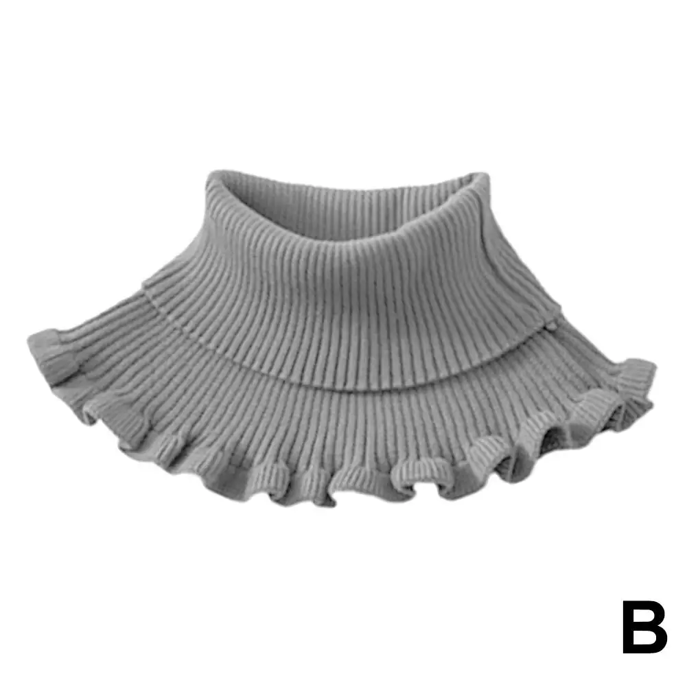 Женский вязаный съемный воротник-водолазка с высоким воротником