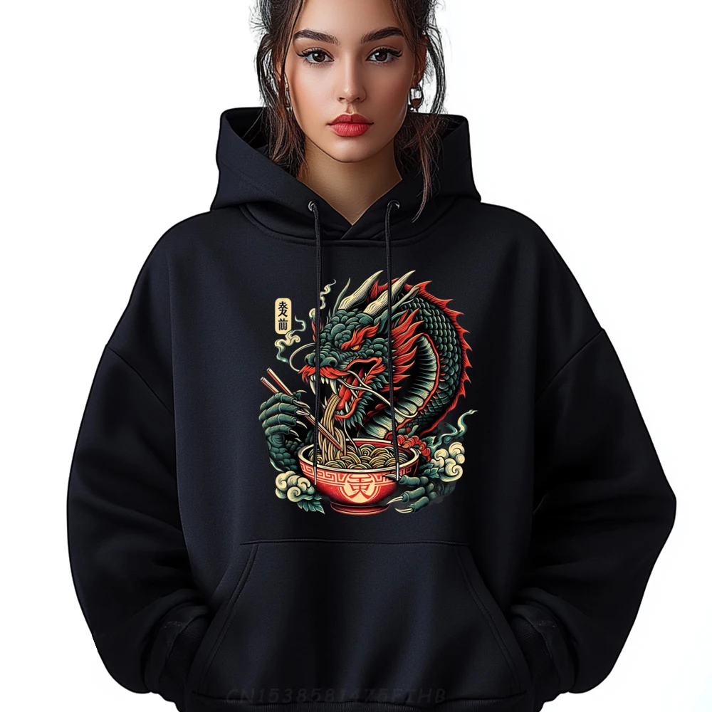Dragon Ramen Kawaii Neko Японская лапша Эстетическая графическая футболка из полиэфирного