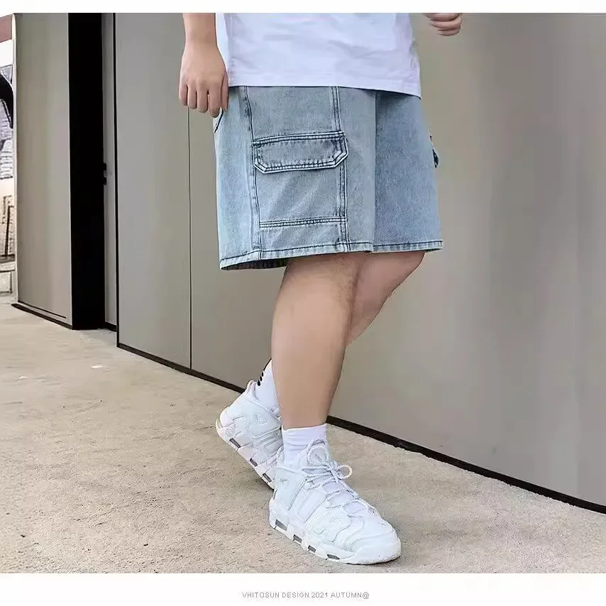 Летние серые джинсы. Мужские прямые брюки свободного кроя. Тяжелые штаны.