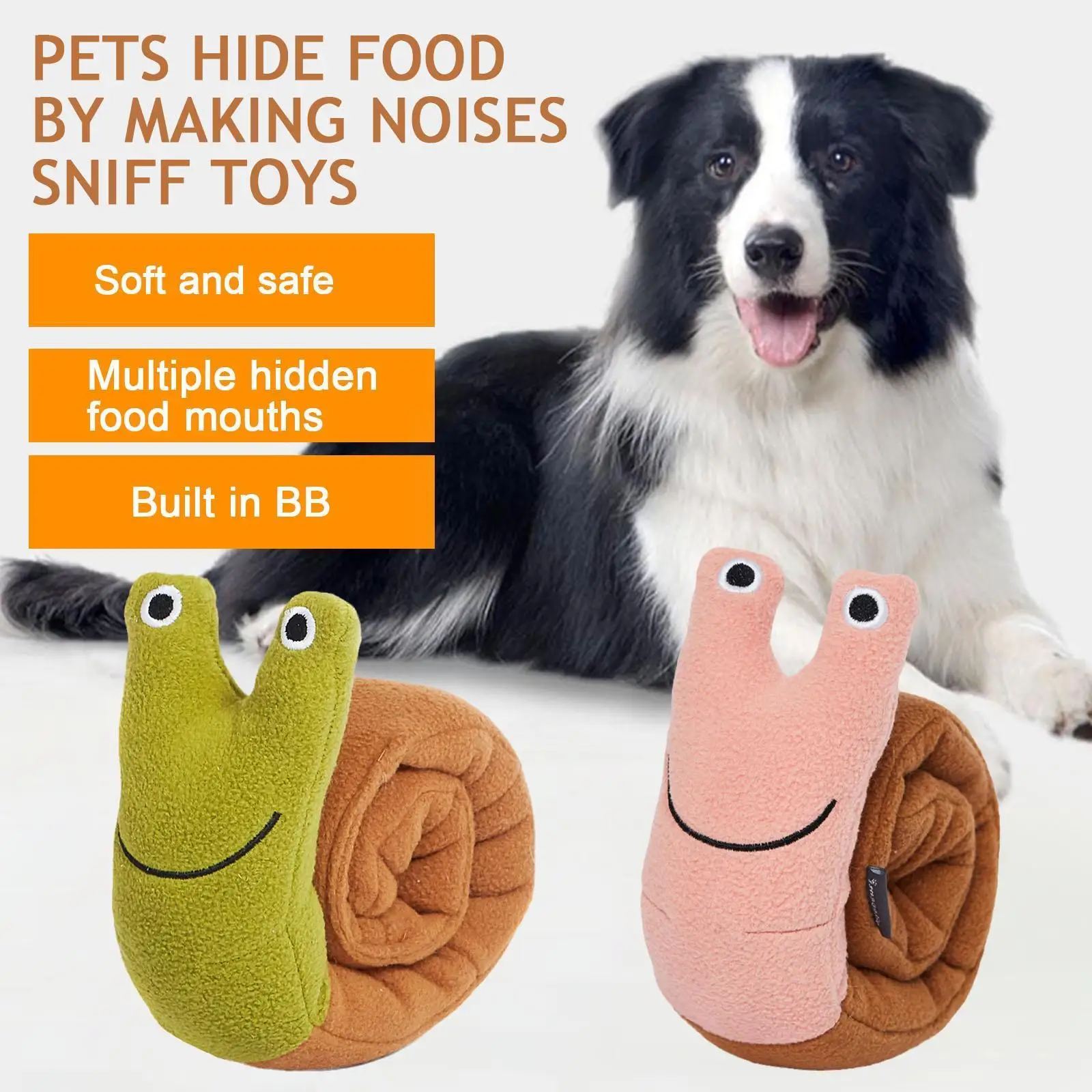 

Pet Foraging Snuffle Mat Dog Plush Sound Interactive Easy Snail Sniffing Feeder Clean Toys Molar Toys Tibetan Puzzle Slow F M8h0