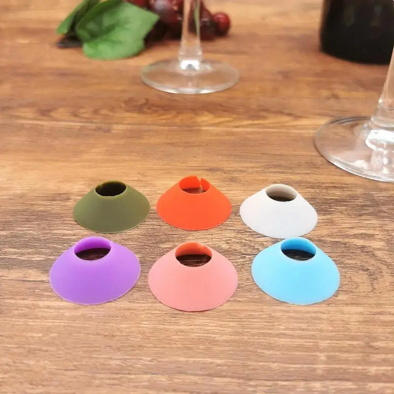 Маркеры для вина очков 6X силиконовые стеклянные идентификаторы напитков