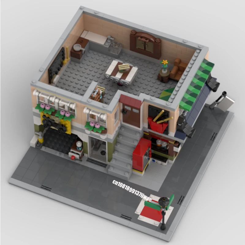 НОВЫЙ город хит продаж вид на улицу Moc модульный велосипед с лапшой магазин