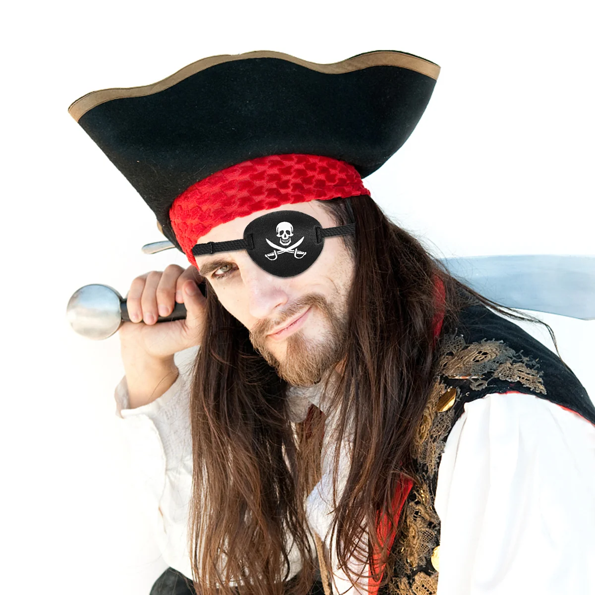 Маска для глаз пиратский костюм детей ленивый нашивка череп костюмы на Хэллоуин