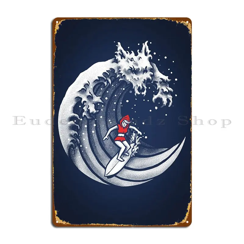 

Маленький красный капюшон для серфинга, металлический знак, декор для кинотеатра, дизайн персонажа, кинотеатр, жестяной знак, плакат