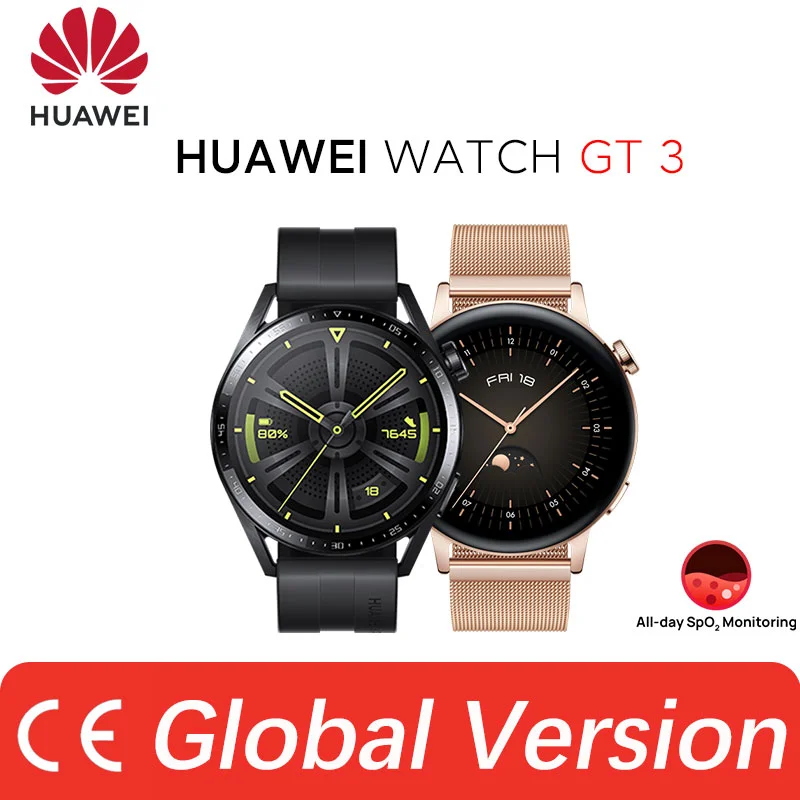 

New arrival HUAWEI WATCH GT 3 All-Day SpO2 Monitoring Battery Life Wireless Charging Accurate Heart Rate Monitoring GT 3