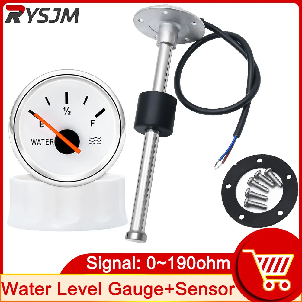 

HD 0~190ohm Water Level Sensor + Water Level Gauge Tank Level Meter 100mm ~ 600mm For Universal Motorcycle Boat Car Indicator