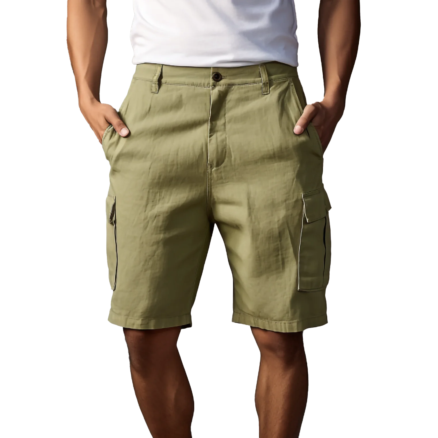 

Summer Linen Cargo Shorts Ultra Thin