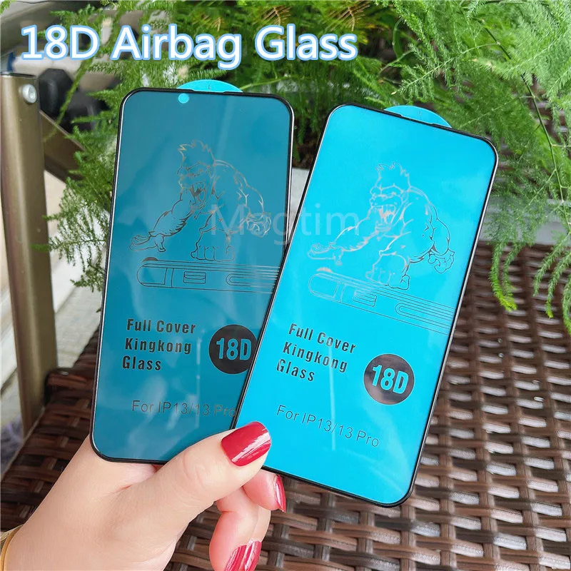 

1-2PCS Full Airbag Tempered Glass For iPhone 13 12 11 Pro XS MAX XR Shockproof Screen Protector For iPhone 7 8 plus Protector