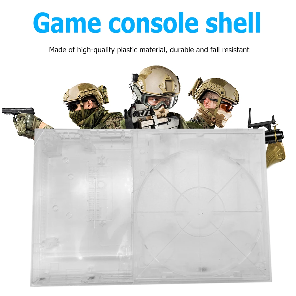 

Transparent Replacement Flip Top Case DIY Replace Housing Replacement Shell Case Game Accessories for PS2 Slim SCPH 9xxxx