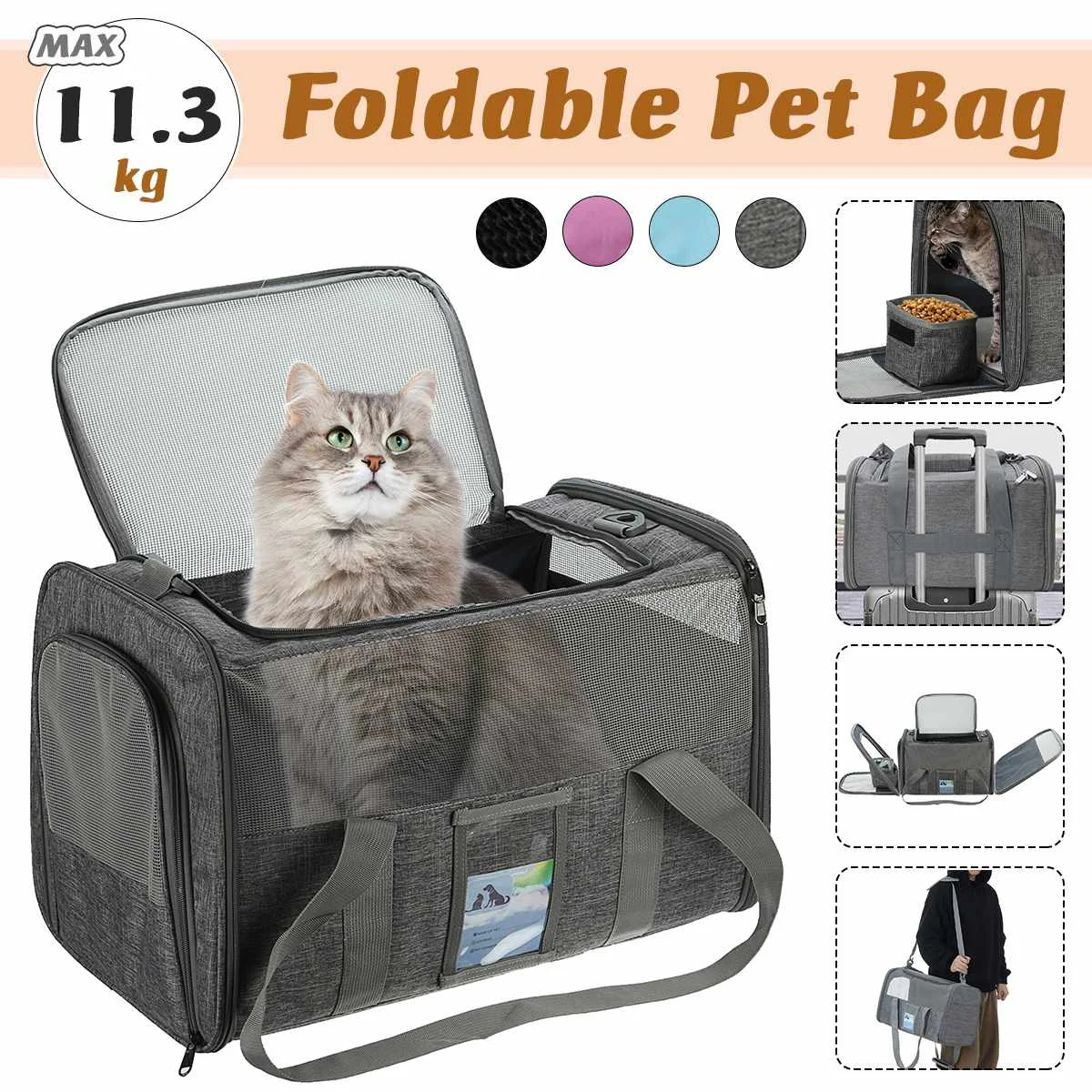 

Dog Carrier Dog Backpack Cat Transport Bag Pet Transport Bag Travel Bags Airline Approved Carrier For Cats Dog Accessories