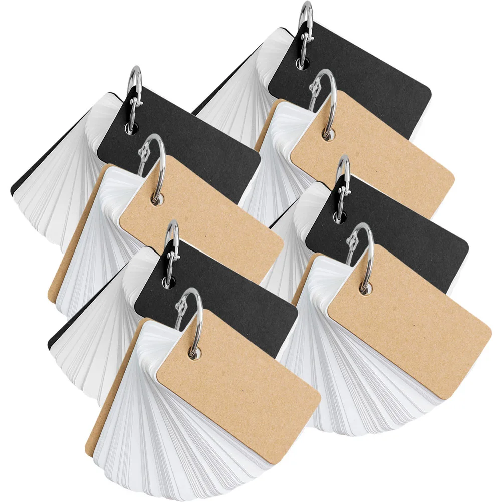 

Studying Flash Cards Cardboard Cover Book Black Paper Notebook Pocket Blank Notepads