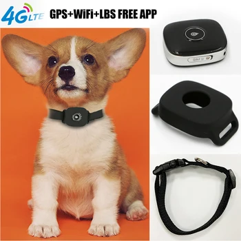 4G Pet GPS Tracker Dog Cat GPS Tracking Collar Waterproof Mini GPS Tracker Anti-Lost Alarm Locator Smart Tracking Device