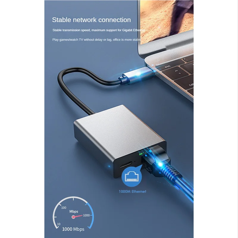 USB-адаптер с портом Type-C на Ethernet 4K