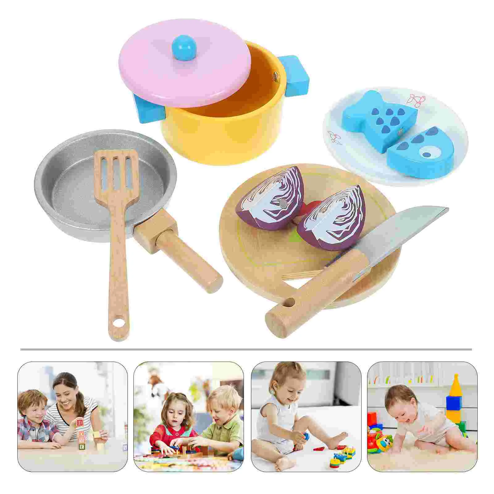 

1 комплект кухонной посуды, игровой набор, кухонные аксессуары, игрушечная кухонная утварь, игровой набор, кухонные игрушки