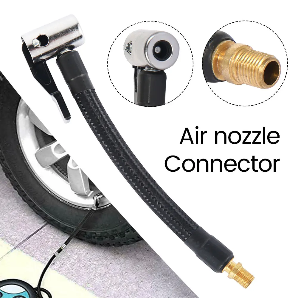 

Bike Motorcycle Car Tire Air Inflator Hose Inflatable Pump Extension Tube Connection Quick Inflation Chuck Locking Air Chuck