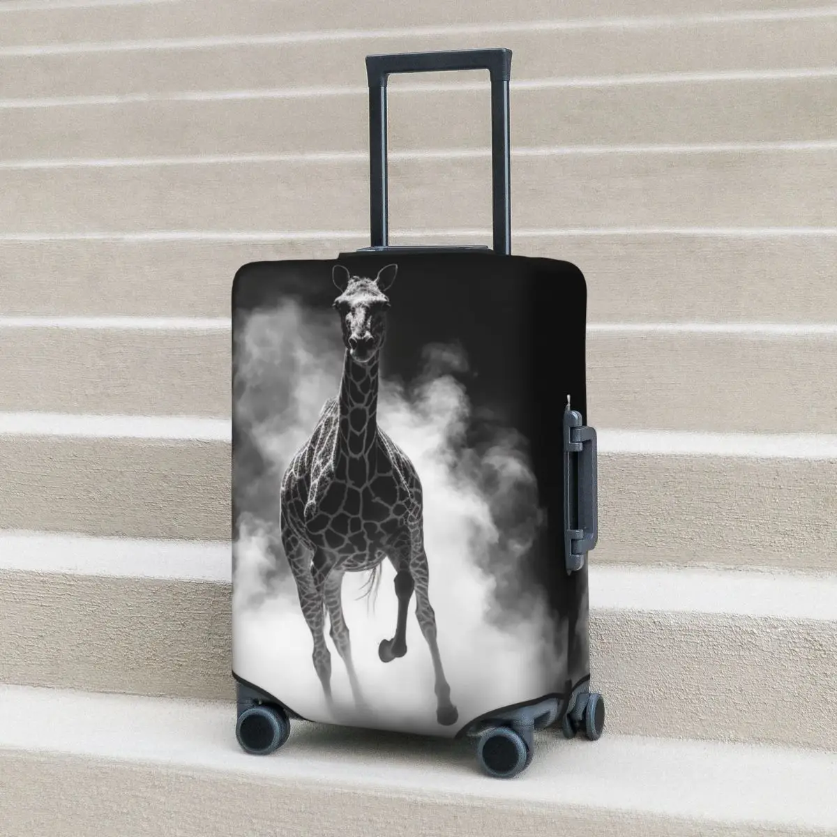 

Giraffe Suitcase Cover Light sketch White Powder Useful Travel Protection Luggage Accesories Vacation