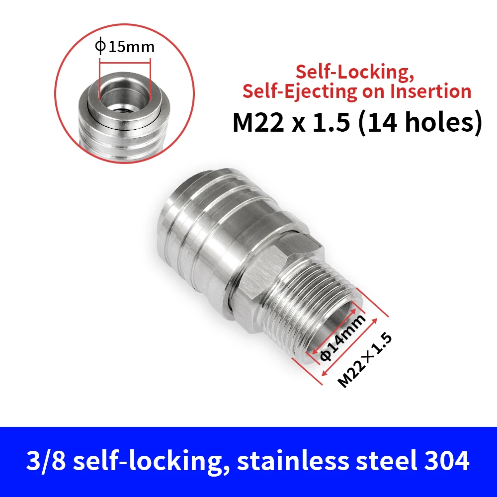 

Kaikarai Самоблокирующийся разъем 3/8 дюйма для шланга высокого давления