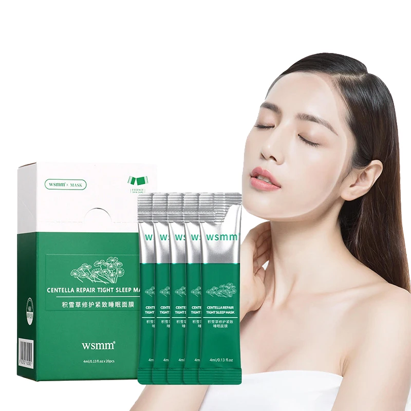 

20pcs/lot Centella Asiatica Sleeping Mask Facial Hydrating Acne Treatment Repair anti-wrinkles Face Mask Creams Beauty Skin Care