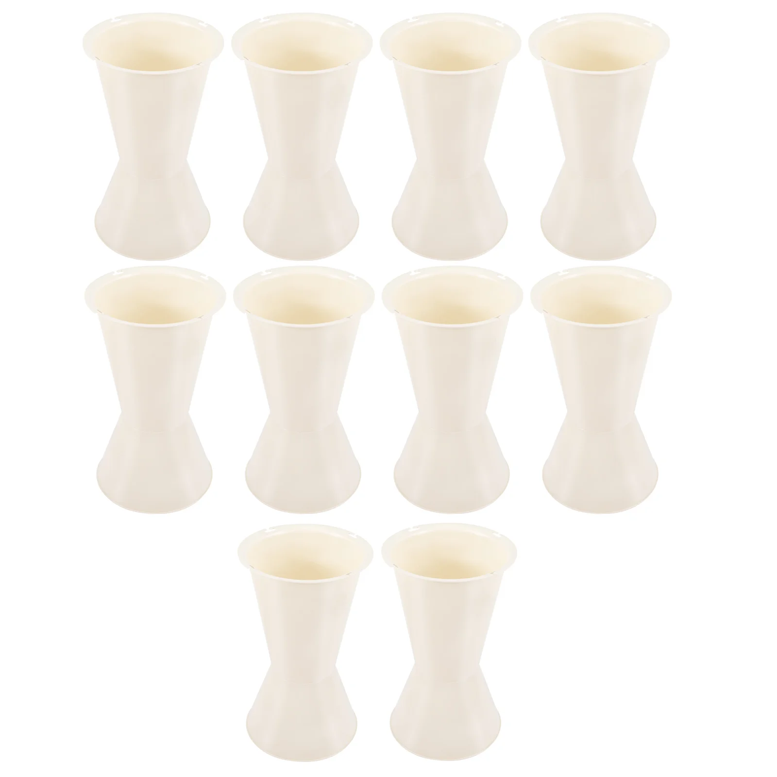 

10 Pcs Bucket Bouquet Bottom Vase Flowers Floral Base Rack Holder Stand Table Plastic Bride Shop Supplies Wedding