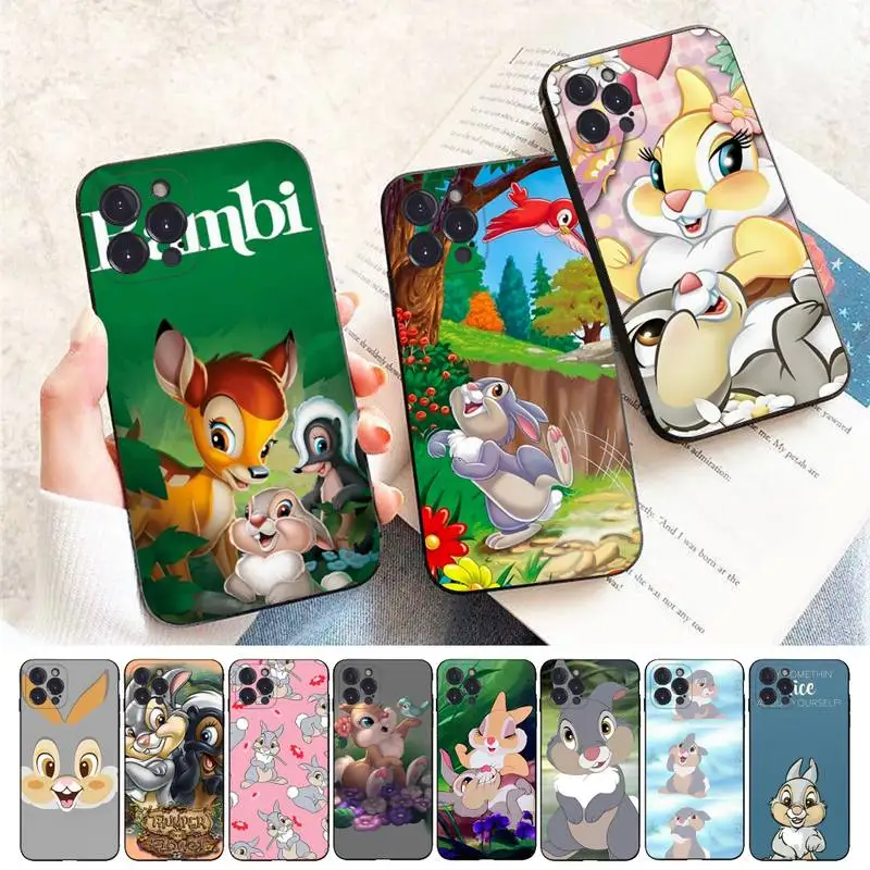

Disney Bambi Thumper Phone Case For iPhone 8 7 6 6S Plus X SE 2020 XR XS 14 11 12 13 Mini Pro Max Mobile Case